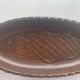 Glazed ceramic dish with fish pattern in relief friesbud melitta germany katen geschler 70