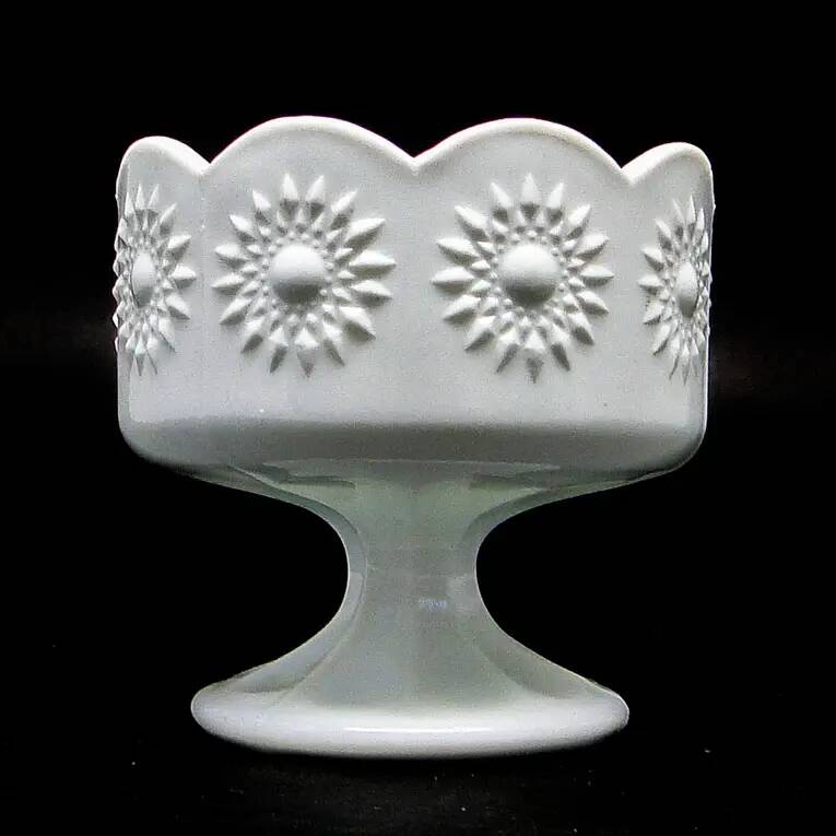 Sugar bowl postmodernism, pressed glass, Ząbkowice, Poland, 1970s
