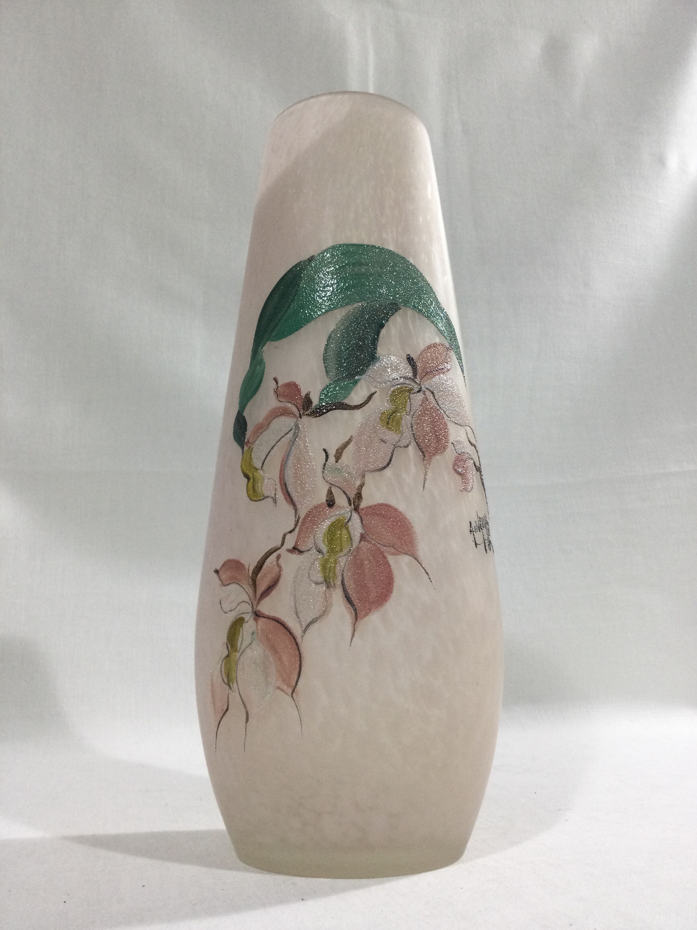 A.Naudy glass paste vase