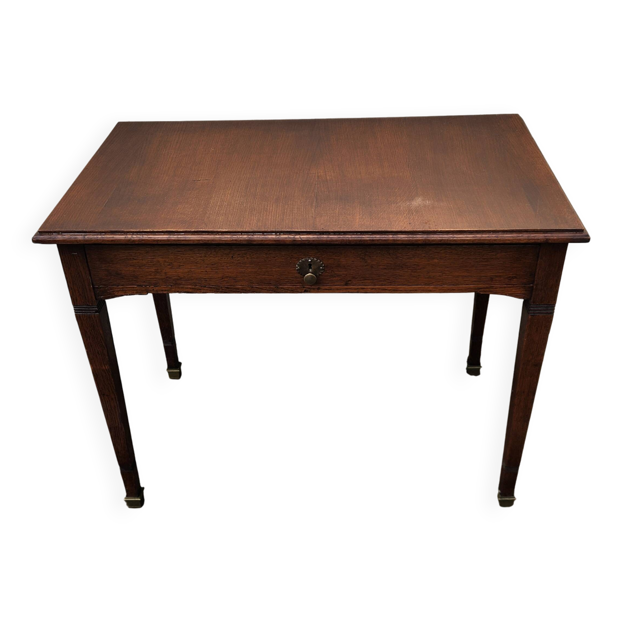 Vintage wooden desk from the 19th century, Louis XVI style.