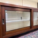 Large Classic English Art Deco Bookcase Library Cabinet