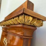 Biedermeier Cherry Wall Mirror with Brass Decor, South Germany, 1820s