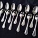 12 silver metal teaspoons Ercuis Sully model