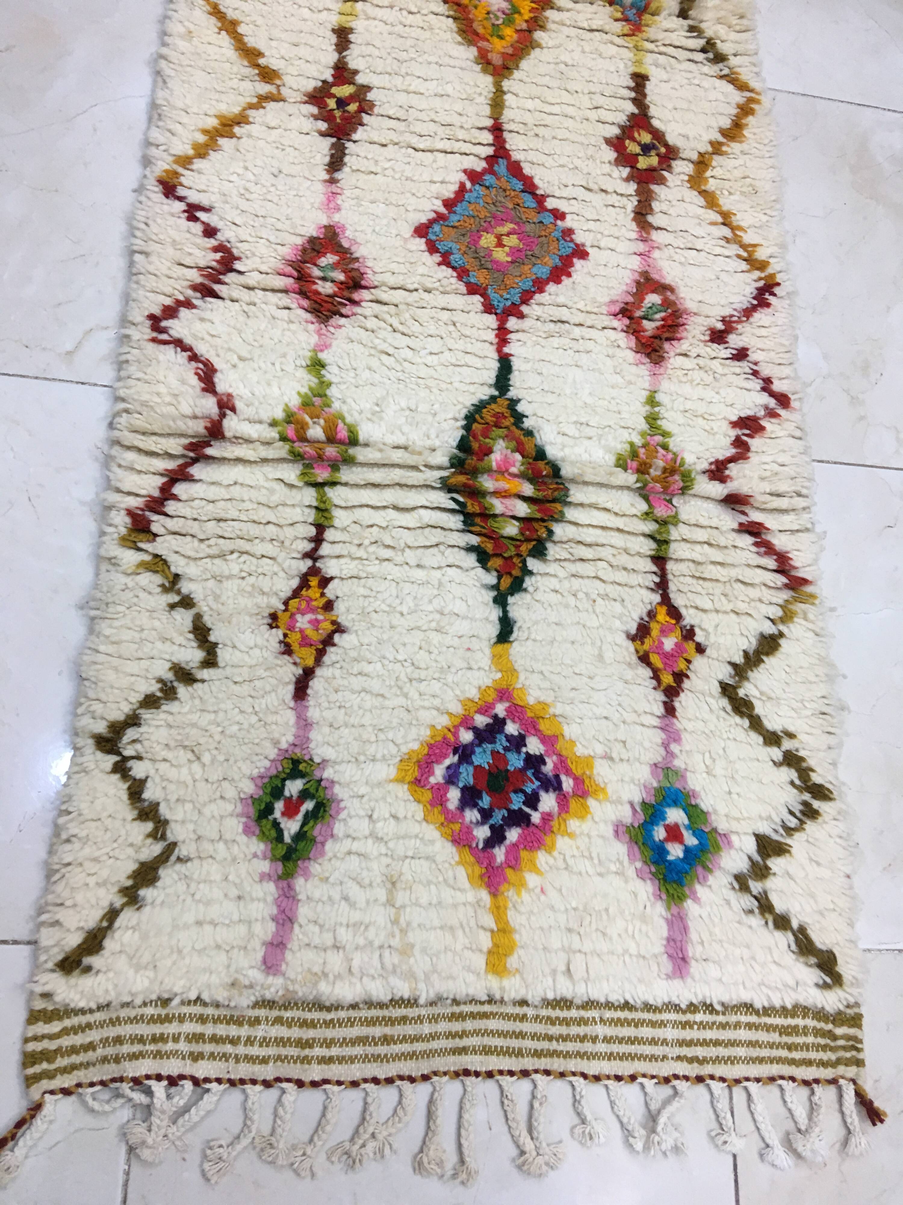 Beni Ouarain Moroccan Berber Hallway Rug 3m03 x 85 cm