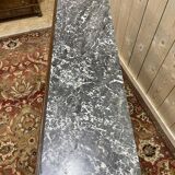 Desserte - Console en chêne massif Napoléon III marbre gris veiné