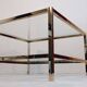 Italian 1970'S coffee table in brass and glass with 2 trays