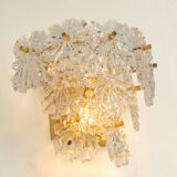 pair of crystal wall lights by Kinkeldey, Germany, 1970s.