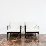 Pair of Restored Beige B-7522 armchairs by Zenon Bączyk, 1960’s