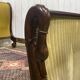 Early 19th century Empire mahogany bed with swan neck finials and claw feet