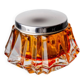 Boîte à bijoux en verre de Murano orange, Italie, années 1970