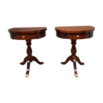 Pair of bedsides "half moon"