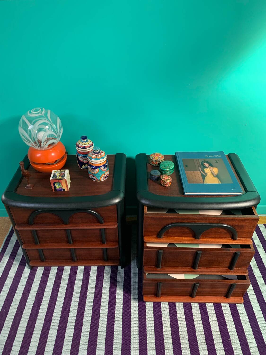 Pair of Mid-Century bedside tables