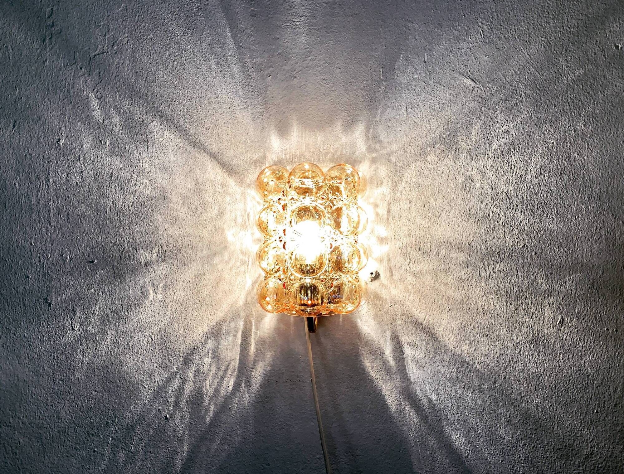 Set of 2 mid-century modern bubble wall lamps by Helena Tynell for Limburg