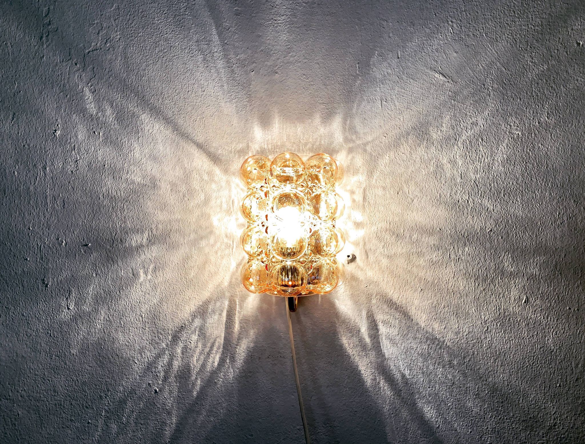 Set of 2 mid-century modern bubble wall lamps by Helena Tynell for Limburg