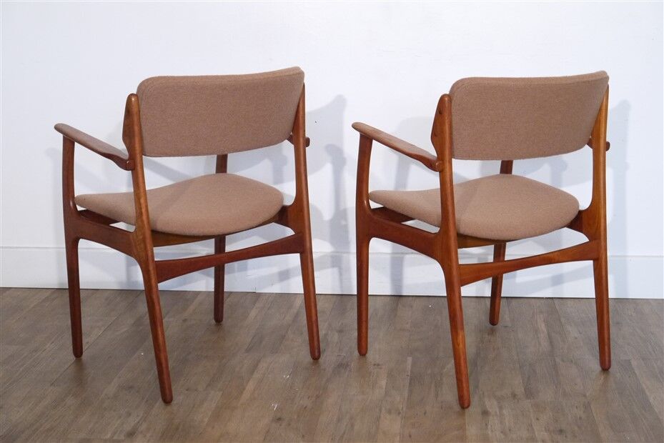Pair of Danish teak armchairs by Erick Buch 1960