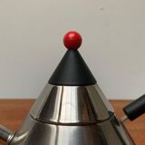 Postmodern Japanese kettle in stainless steel, set of 2