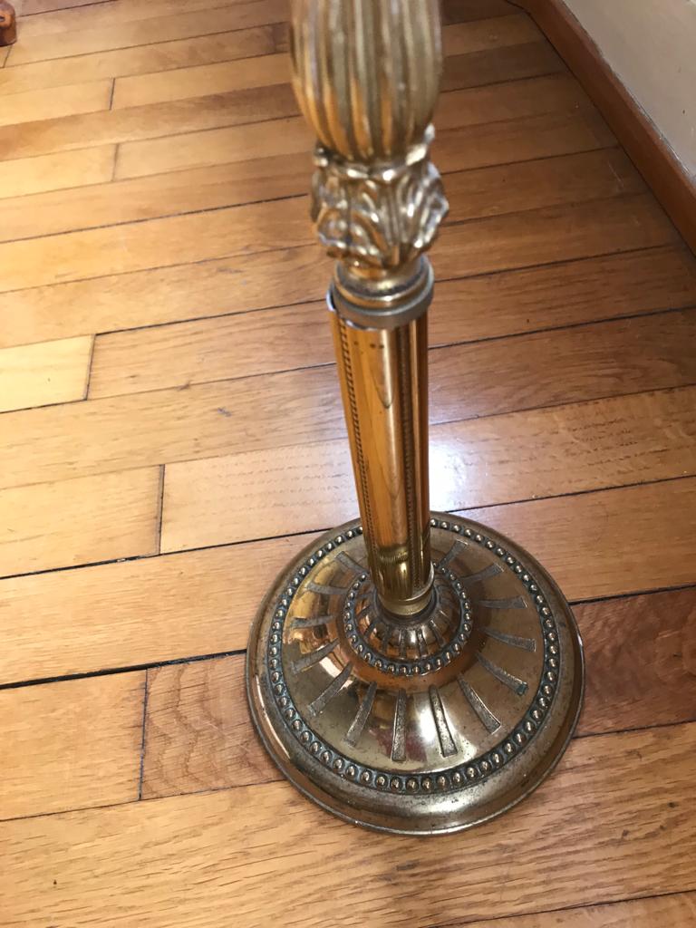 Vintage stand ashtray in gilded metal