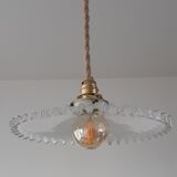 Opaline white glass hanging lamp
