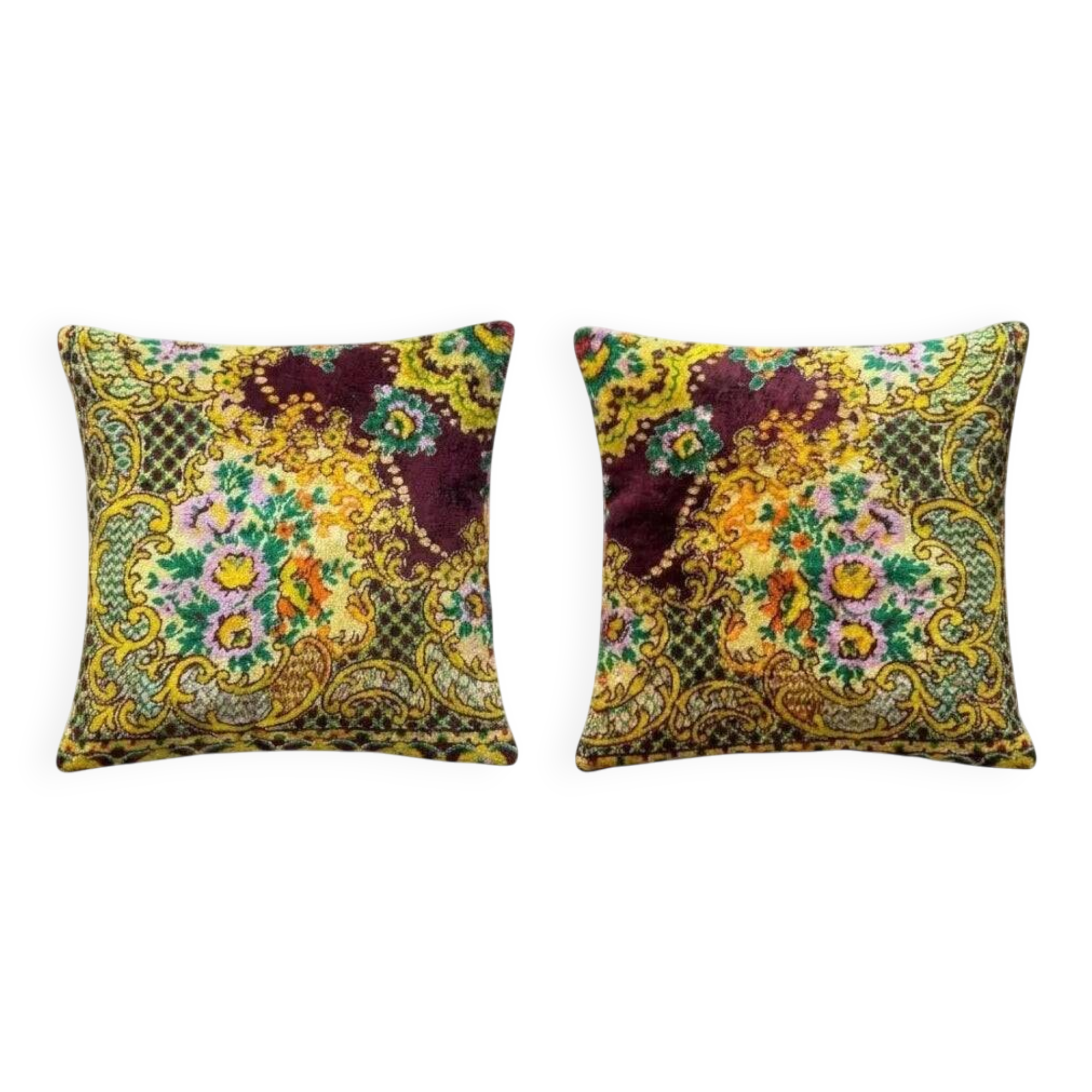 Set of 2 vintage kilim cushion covers 51x51 cm