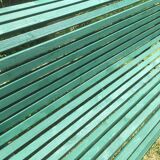 Banc de jardin pieds métal et lattes en pin