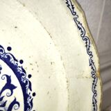 Flat plate in Gien earthenware - Rouen Art Deco motif - 1932