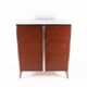 Petite armoire bois et chrome 