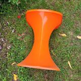 Orange seventies stool/ vintage/ decoration
