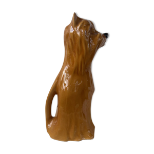 Pichet en barbotine chien - moulin loups