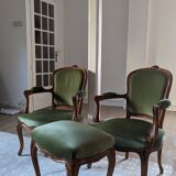 Louis XV armchairs and footstools