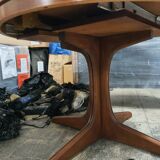 Round table extendable Baumann vintage 1970s