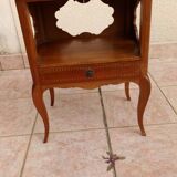 Beech bedside tables. 1930s Art Deco.
