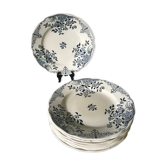 Series of 9 flat plates Sarreguemines - Digoin