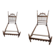 Paire de lits en bois sculpté