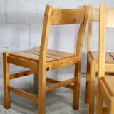 Charlotte Perriand (selection of) for Les Arcs, set of 4 chairs, France, circa 196