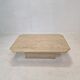 Table basse italienne en travertin, années 1980