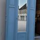 Parisian Art Deco armoire with beveled mirror and painted decoration
