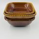 Lot 3 Square Plates Stoneware Deco Hälsingborg K.J. Svensson