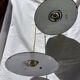 Vintage suspension pair in enamelled sheet metal retro factory style