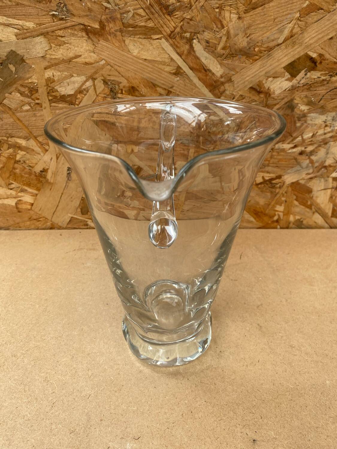 Antique Vintage Clear Blown Glass Pitcher