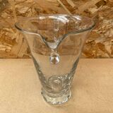 Antique Vintage Clear Blown Glass Pitcher