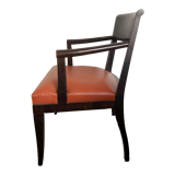 Fauteuil St James en cuir Muscat Philippe Hurel