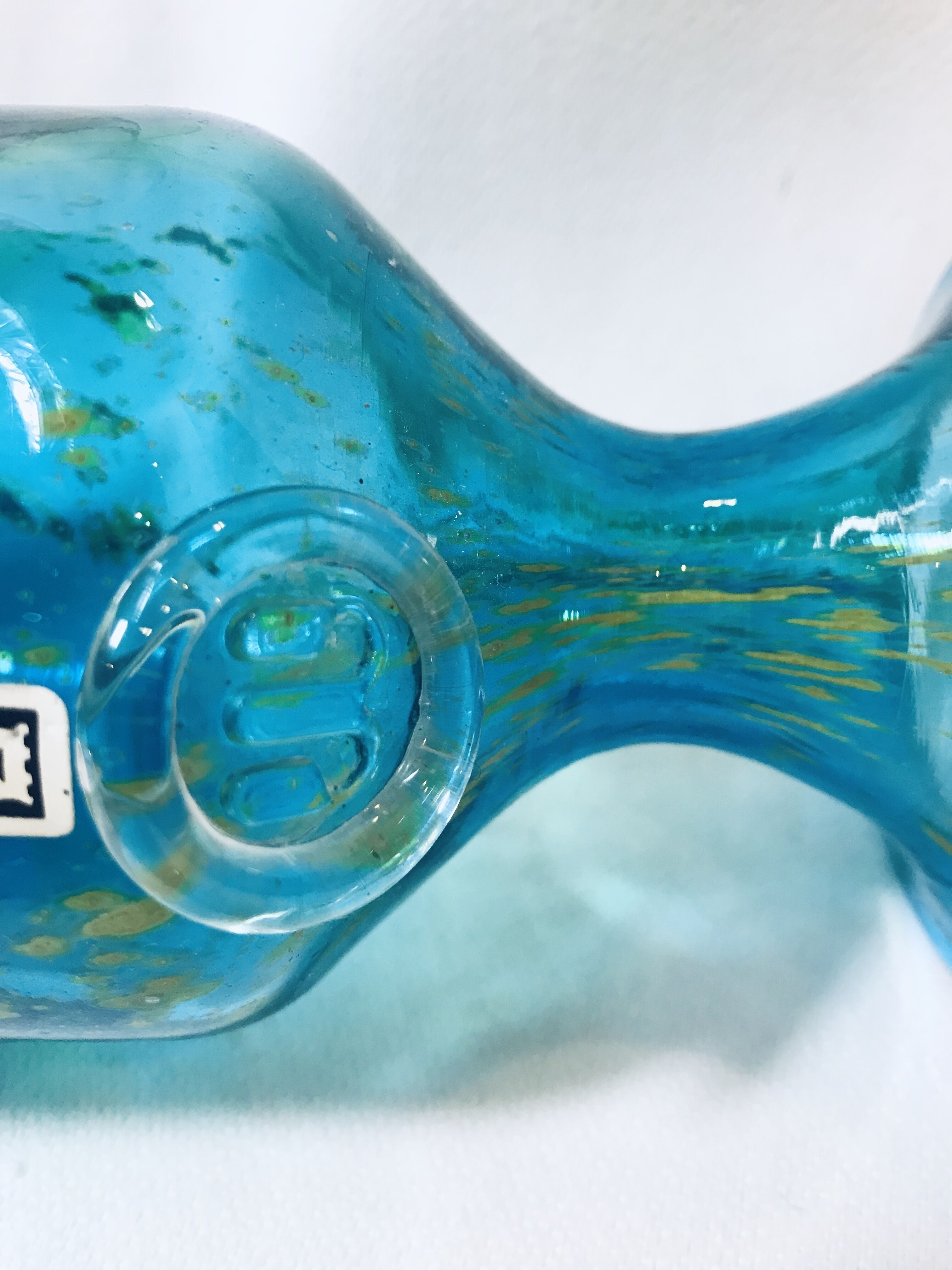 Medina Glass Vase, Art Glass, Malta, Hand Made