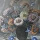 Tableau, huile sur toile, bouquet de fleurs, signé