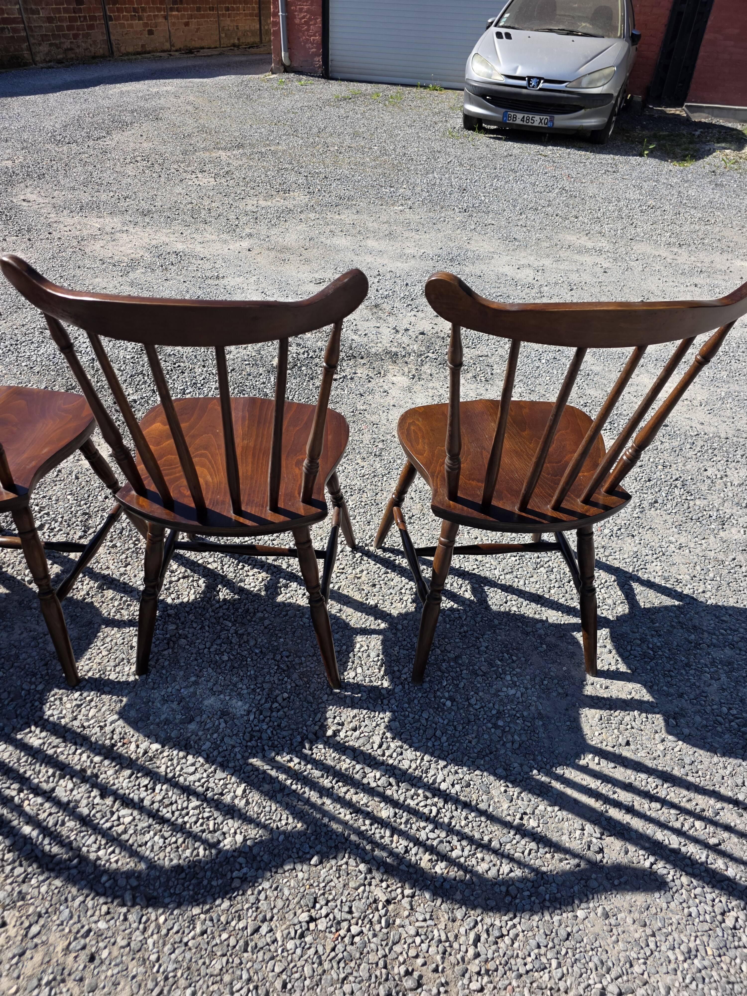6 western beech chairs from the 1960s