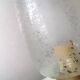 Vintage wooden table lamp with glass lampshade, 80s
