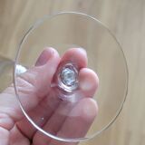 6 anciennes flûtes à champagne en cristal taillé