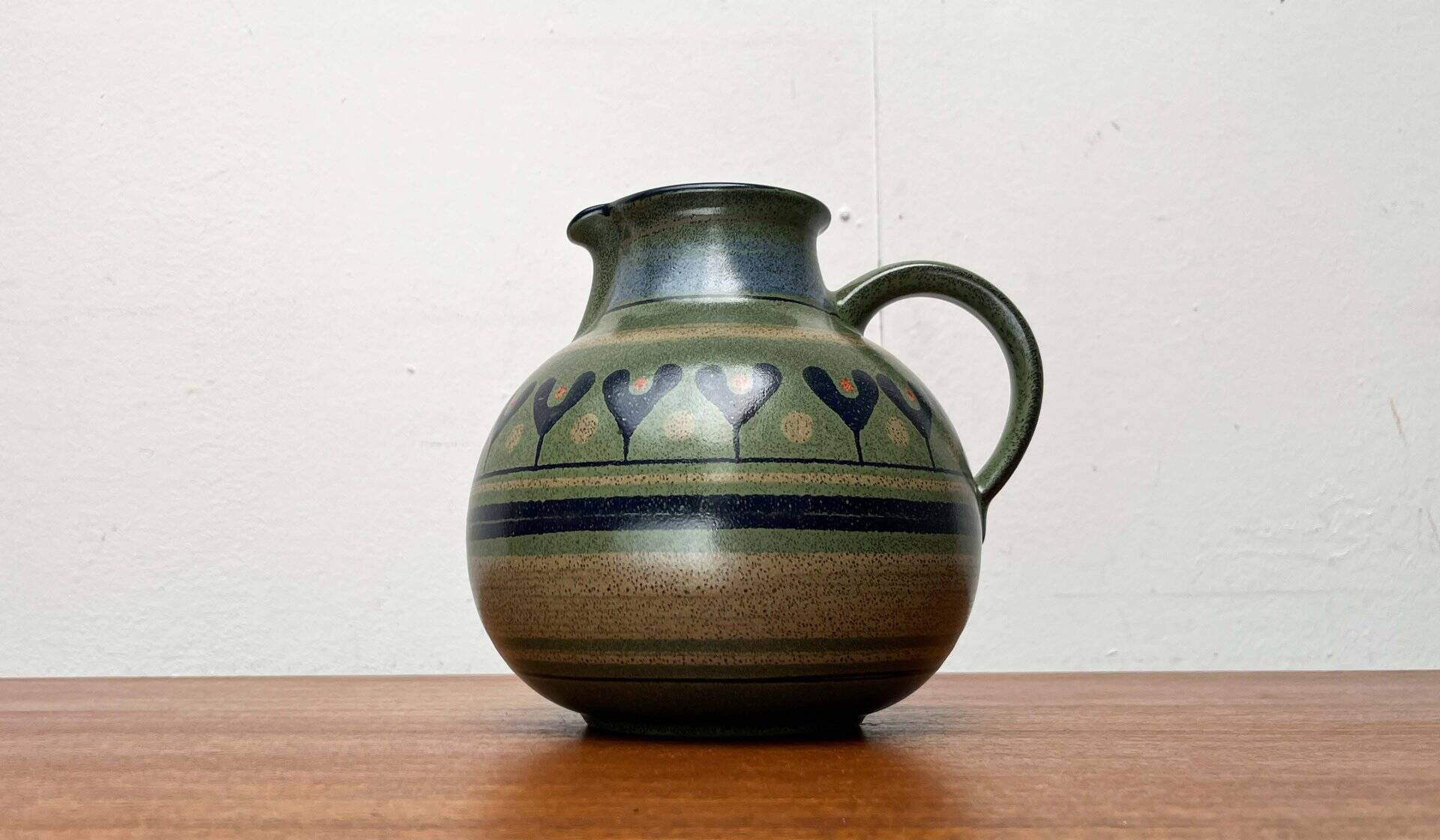Carafe, vase vintage en céramique de KMK Keramik Manufaktur Kupfermühle, Allemagne années 1970