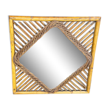 Rattan mirror