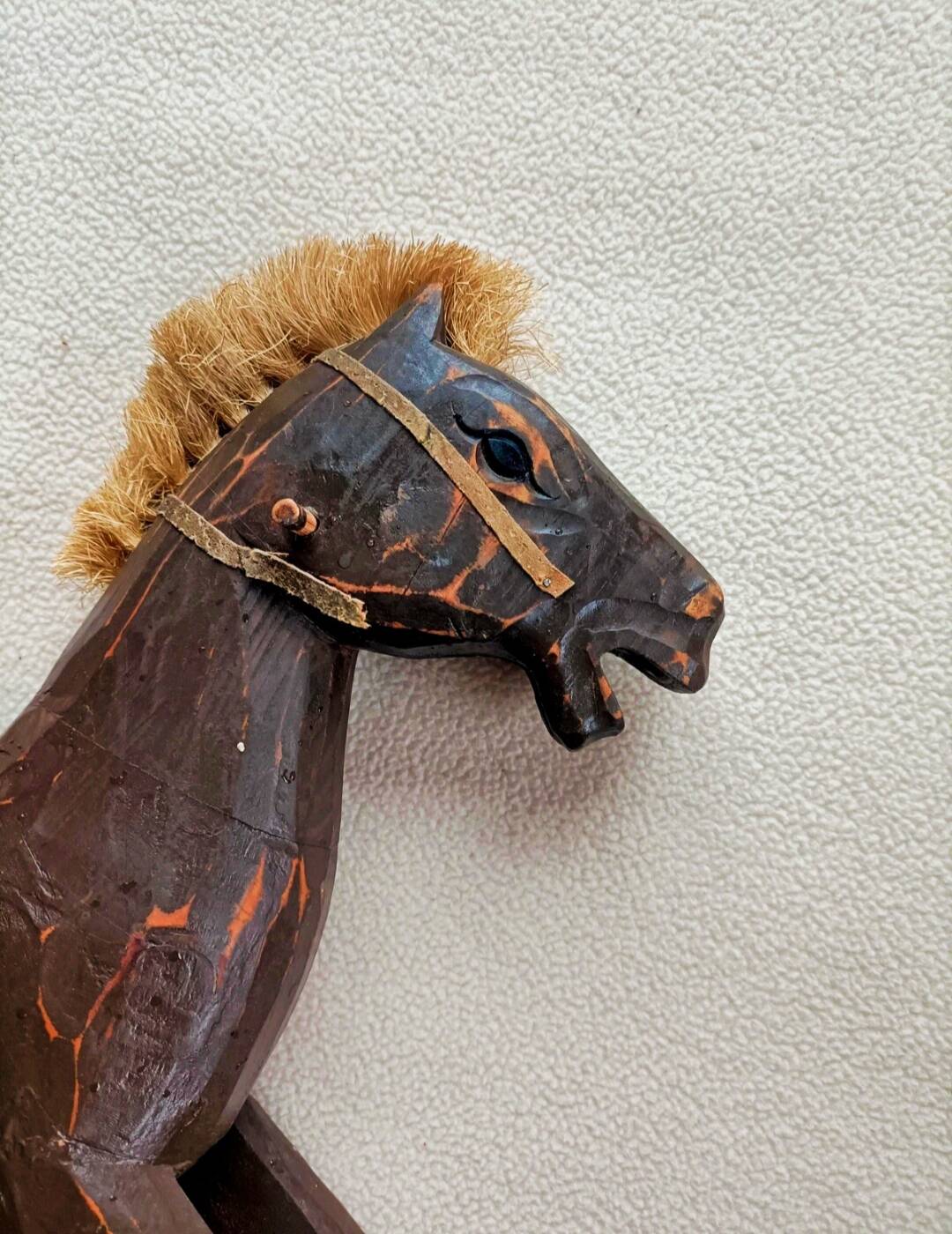 Retro wooden rocking horse