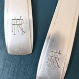 Solid silver fork and spoon Ernest Prost Paris, 1920s-1930s